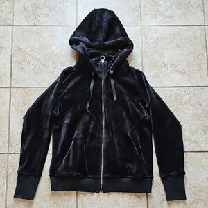 Athleta Black Velour Hoodie